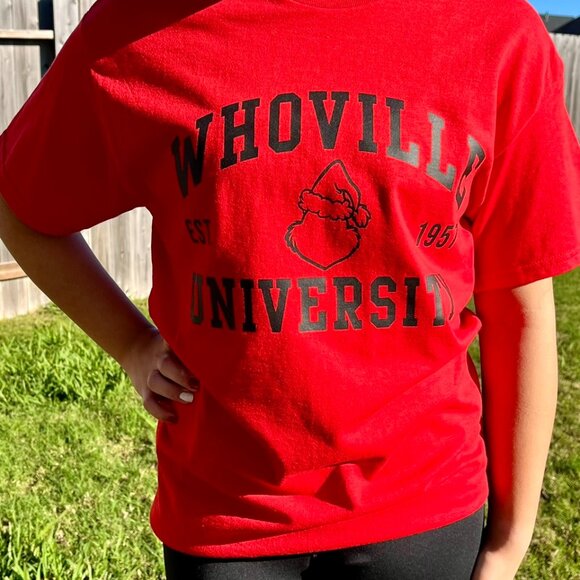 Gildan Tops - Grinch Shirt Whoville University Shirt Holiday Shirt Gildan Size M
